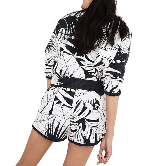 MADEWELL PULL ON TROPICAL VACATION SWEATER SHORTS IN DEEP NAVY NWOT SIZE XS - Picture 2 of 16